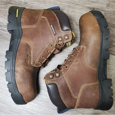 NUEVO CON ETIQUETAS Carolina Puntera Compuesta, Cuero, Bota de Trabajo Impermeable Para Mujer 9.5 Foto 1 de 4