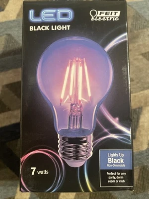 Feit Electric Filament Color LED Light Bulb A19 7 W 1 pk Black Light - Image 1 of 2