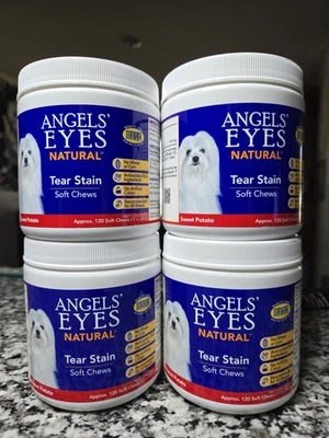 4 Pk ANGELS' EYES Natural Sweet Potato Tear Stain Remover Soft Chews 120 Ct Dog - Image 1 of 4