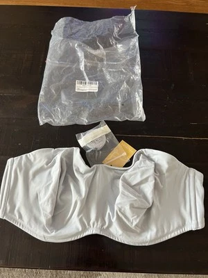 Nuevo sujetador sin tirantes Delimira con aros, gris cuántico, 42 D ¡Nuevo! Foto 1 de 3