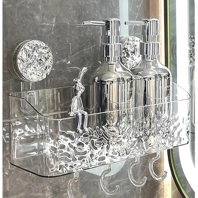 Ventosa Estante de Ducha Montaje en Pared Sin Taladro Almacenamiento Carrito Baño Cocina Nuevo Foto 1 de 4