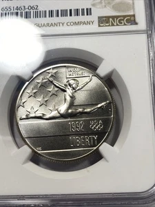 1992 P 50c Olympics Half Dollar NGC MS70 Item 9348 - Picture 1 of 4