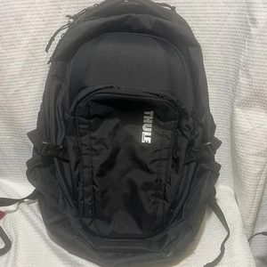 Thule Laptop Backpack Black 20x13 Travel Commuter Tech Bag Daypack - Picture 1 of 8