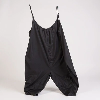 Pantalones mono negros con correa de espagueti pierna ancha para mujer talla XL Foto 1 de 4