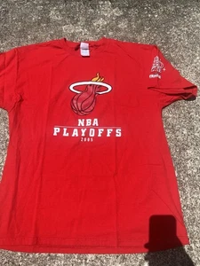 Miami Heat 2005 NBA Playoffs Men's Size XL The Red Zone T-Shirt Red Vintage - Picture 1 of 5