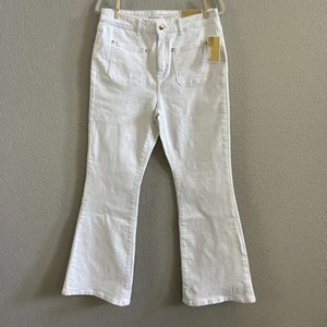 Michael Kors Selma Flare Womens 10 White Higher Rise NWT - Picture 1 of 10