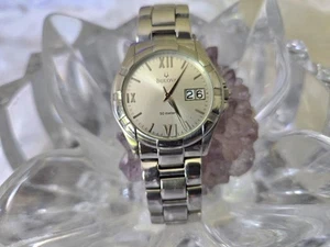 Reloj de pulsera Bulova tono plata día-fecha esfera plateada acero inoxidable 96B21 - Imagen 1 de 10