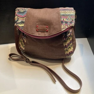 Sakroots Damen Artist Peace Canvas Fold Over Shoulder/Crossbody Medium Tasche - Bild 1 von 11