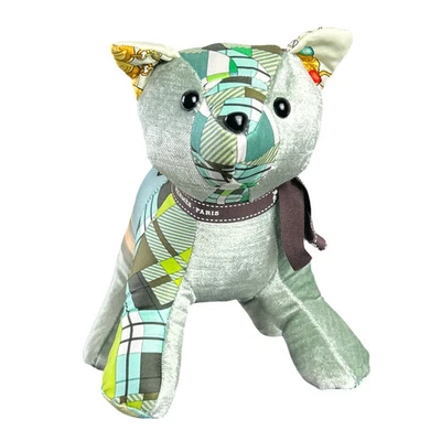 Bufanda de seda vintage Hermes Hermes patchwork gatito Foto 1 de 3