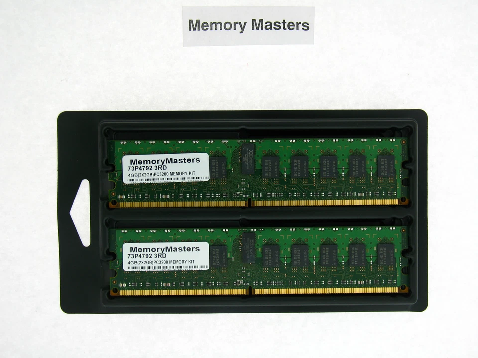 73P4792 4GB  2X2GB PC2-3200 Memory Single Rank IBM x226 x336 - Image 1 of 1