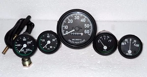 Jeep Willys Speedometer 12 V fits 1946 66 CJ 2A 3A 3B M38 M38A1 Gauges Kit - Picture 1 of 5