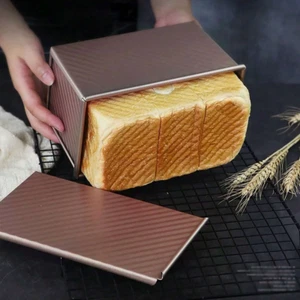 Brotbackform Brotbackschale Backform für Brot Keks Kuchen Antihaft Mit Deckel - Bild 1 von 7