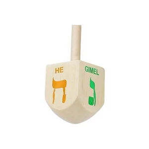 Juguete de estrés Hanukkah tapa de madera desenrollable exquisito portátil diseño único regalo - Imagen 1 de 8