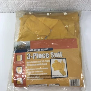 Regenanzug 3-teilig Medium gelb Midwest Contractor Gewichtsjacke Trägerhose 3000 - Bild 1 von 4