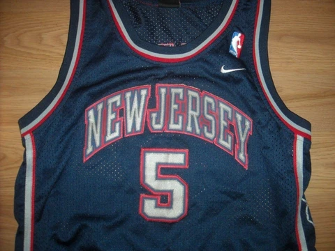 VTG YOUTH SIZE L JASON KIDD 5 NEW JERSEY NETS BASKETBALL JERSEY NIKE SHIRT Cover