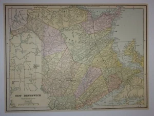 1897 Karte von New Brunswick - Bild 1 von 1