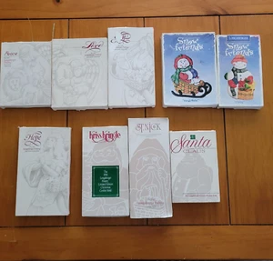 9 Moldes de Galletas de Cerámica Longaberger Ángeles Santa Kris Kringle Snowfriends Cajas - Imagen 1 de 10