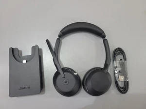Jabra Evolve2 55 Stereo Wireless Headset - MS Stereo (Bluetooth) with Stand - Afbeelding 1 van 6
