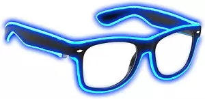 Light up EL Wire Neon Rave Glasses Glow Flashing LED Sunglasses Costumes for Par - Picture 1 of 13