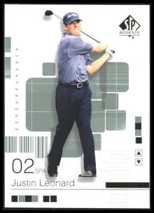 2002 SP Authentic Justin Leonard # 27SPA 2K - Picture 1 of 2