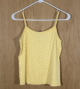 Vtg 90s Y2K American Eagle Outfitters Cotton Yellow Pattern Tank Top Sz Small - Picture 1 of 5
