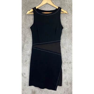 Vestido ABS Allen Schwartz para mujer mediano negro sin mangas pulóver elástico - 6802* Foto 1 de 4