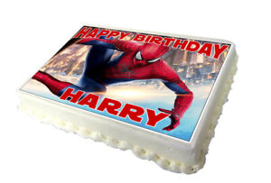 Spiderman Personalised Real Icing Cake Topper