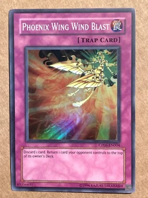 yugioh CP06-EN004 PHOENIX WING WIND BLAST Unlimited Edition Super Rare near mint - Image 1 of 3