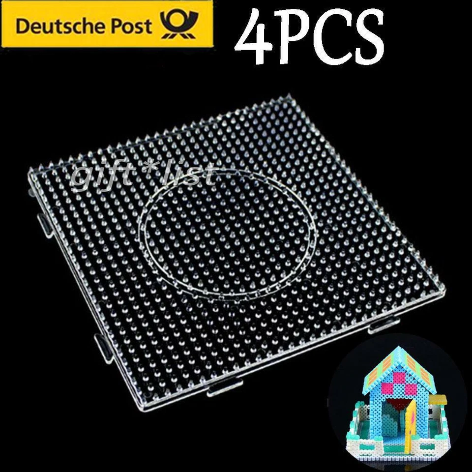 4x Grundplatte Stiftplatten Steckplatten Bügelperlen Platten 14,5x14,5cm 5mm DE - Bild 1 von 4