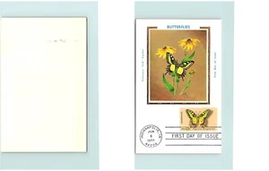 S01-3837, BUTTERFLIES, SWALLOWTAIL, CARD, COLORANO SILK FDC, - Picture 1 of 1