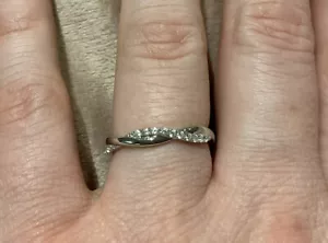 1.0 Carat Lab Created Diamond Wrap Around Setting Platinum Plated 925 Size K - Picture 1 of 6