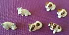 Vtg Lot of 6 Bone China Boston Terrier Breed Dog Figurines Assorted -Japan