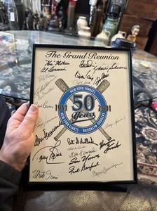 BROOKLYN DODGERS / New York Giants  2001 Signed Auto REUNION Poster W Ton Autos - Picture 1 of 23