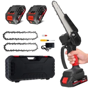 6inch Cordless Mini Chainsaw Portable Handheld Battery Powered Chainsaw - Picture 1 of 12