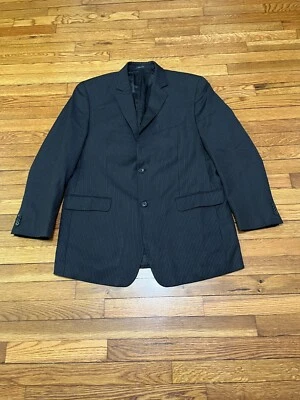 Michael Kors Mens Blazer Jacket Size 42L Blue Pinstriped 2 Button Sport Coat - Изображение 1 из 4