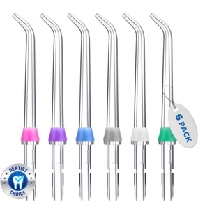 6 Waterpik Replacement Jet Tips, Fits JT-100E Water Flosser Accessories - Picture 1 of 7