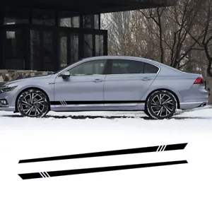 2Pcs Stripe Style Car Body Side Stripes Wrap Films Sticker Decal Accessories - - Picture 1 of 4
