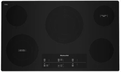 Cocina Eléctrica KitchenAid KCES956HBL 36" 5 Elementos Superficie Lisa (Radiante) Foto 1 de 4