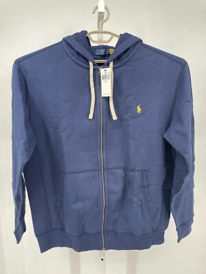 Polo Ralph Lauren Hombres Sudadera con Capucha Crucero Azul Marino Cremallera Completa Cordón Corbata Núcleo Foto 1 de 4