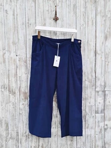 Lily & Me Chamomile Cropped Trousers In Navy - UK: 14 EU: 42 US: 10 - Photo 1 sur 5