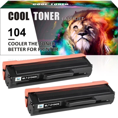 2 cartucce toner premium per Samsung ML1660 ML1660N SCX3200 SCX3205W MLT D1042S - Immagine 1 di 4