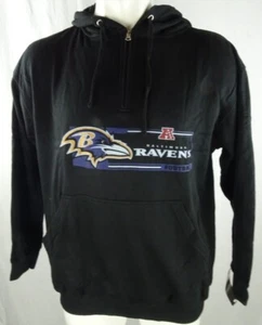 Sudadera con capucha para hombre Baltimore Ravens NFL Majestic cuarto grande y alto cuarto con cremallera - Imagen 1 de 6