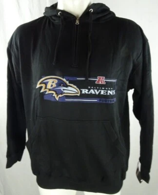 Baltimore Ravens NFL Majestic Men's Big & Tall Quarter Zip Hoodie
