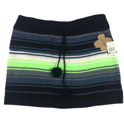"Falda Grane para mujer grande negra verde a rayas 16"" de largo 100 % acrílico nueva con etiquetas" Foto 1 de 4