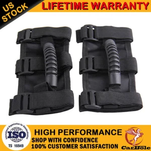 2 Pack Roll Bar Grab Handle Grip Handles Black for Jeep Wrangler CJ YJ TJ JK JL - Picture 1 of 15