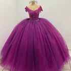 Quinceanera Purple Ball Dresses Sparkling Sweet 16 Birthday Beauty Beaded Gowns