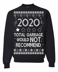Ugly Christmas Sweater | 2020 Total Garbage, Would NOT Recommend | Funny Meme - Picture 1 of 4