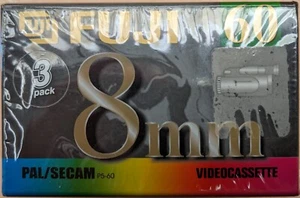 Fuji 60 8mm PAL/SECAM P5-60 Videocassette (3 pack) - Picture 1 of 2