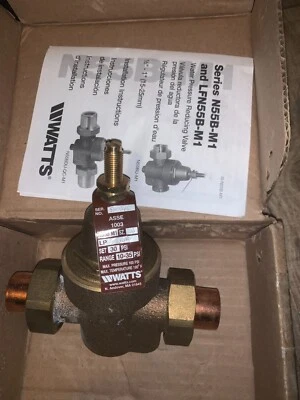 Watts Pressure Reducing Regulator Valve Bronze 3/4" NPT LF N55B M1 N55BDUS - Image 1 of 4