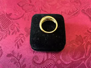 Vintage Estate  Yellow Gold Plated Wedding Band 3.9g#E2193 - Picture 1 of 3